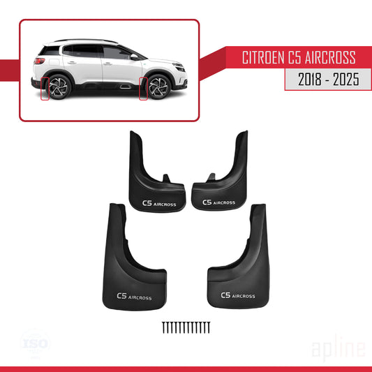 Kompatibel mit Citroen C5 Aircross 2018-2025 Auto Kotflügel Vorne Hinten Satz 4 Stück Schwarz