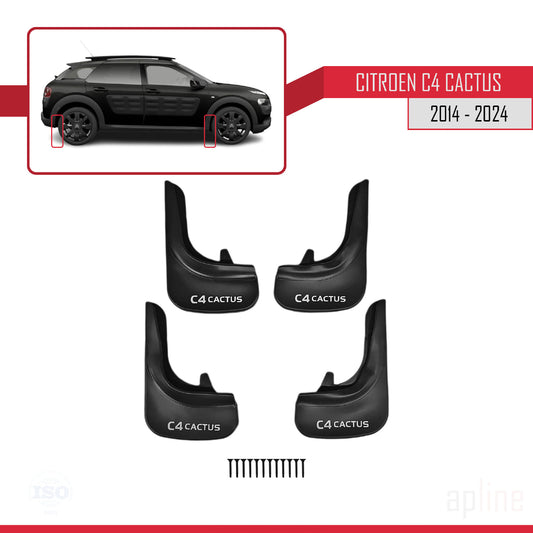 Kompatibel mit Citroen C4 Cactus 2014-2021 Auto Kotflügel Vorne Hinten Satz 4 Stück Schwarz