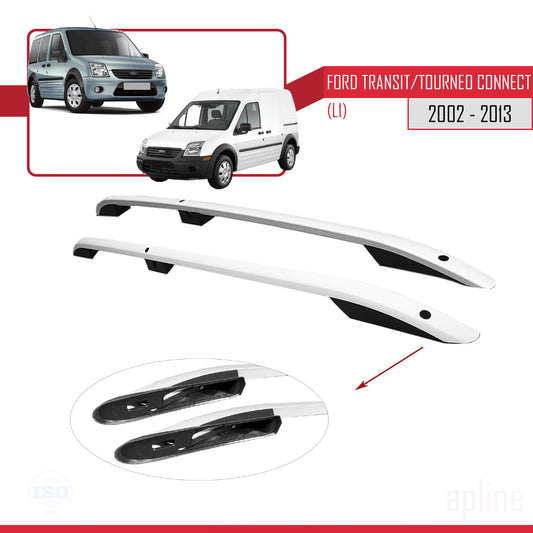 Kompatibel mit Ford Transit/Tourneo Connect 2002-2013 (Kurzer Radstand L1/H1) Dachreling Dachträger Gepäckträger Grau