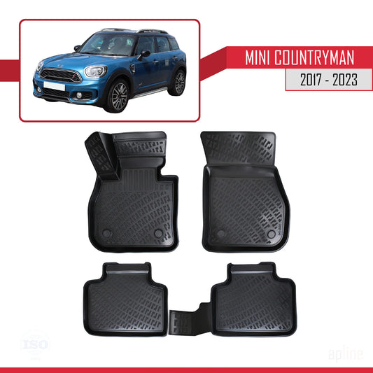 Kompatibel mit Mini Countryman 2 (F60) 2017-2023 4D Gummimatten Schwarz