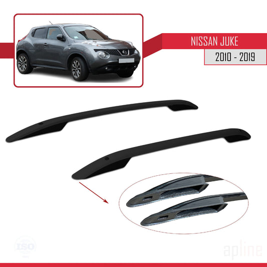 Kompatibel mit Nissan Juke (F15) 2010-2019 (Kurzer Radstand L1/H1) Dachreling Dachträger Gepäckträger (Klebemodell) Schwarz