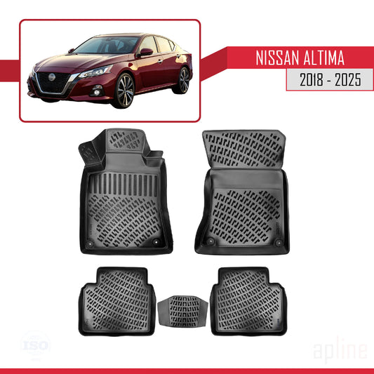Kompatibel mit Nissan Altima 6 (L34) 2018-2025 4D Gummimatten Schwarz