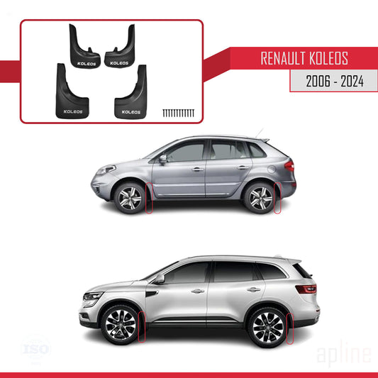 Kompatibel mit Renault Koleos 2007-2024 Auto Kotflügel Vorne Hinten Satz 4 Stück Schwarz