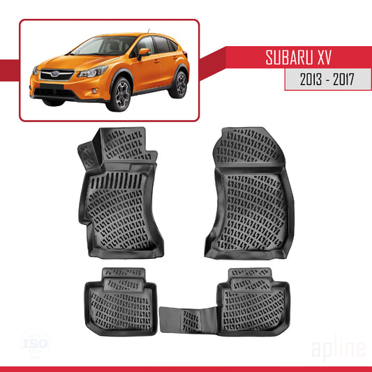 Kompatibel mit Subaru XV 2013-2017 4D Gummimatten Schwarz