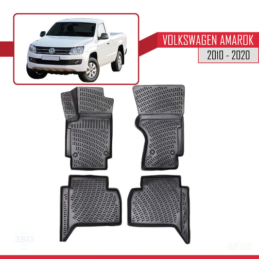 Kompatibel mit Volkswagen Amarok (2F) 2010-2020 4D Gummimatten Schwarz