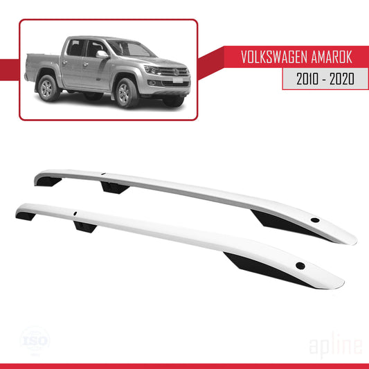 Kompatibel mit Volkswagen Amarok (2F) 2010-2020 (Kurzer Radstand L1/H1) Dachreling Dachträger Gepäckträger Grau