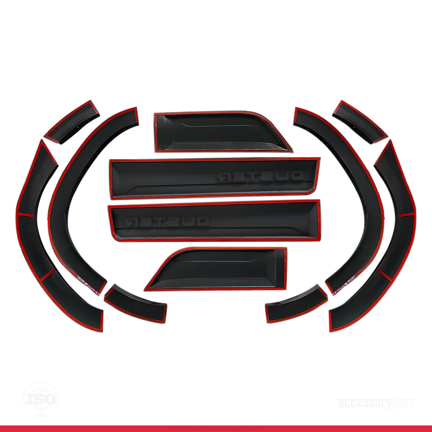 Kompatibel mit Dacia Duster 2018-2024 Radlaufschutz Stoßfängerschutz Kotflügel und Bodyguard Seitenschutz Auto Karosserieschutz Kit SCHWARZ