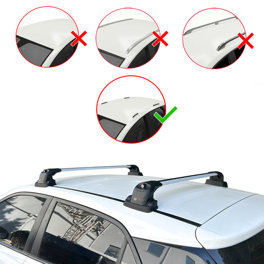 Kompatibel mit Hyundai i20 (GB) 2014-2019 ACE-3 Relingträger Dachträger Auto Gepäckträger Grau Aluminium 2 Stangen