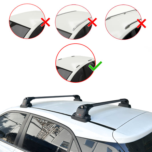 Kompatibel mit Hyundai i20 (GB) 2014-2019 ACE-3 Relingträger Dachträger Auto Gepäckträger Schwarz Aluminium 2 Stangen