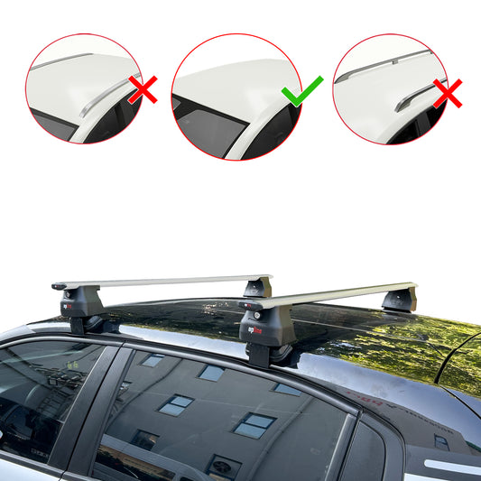 Kompatibel mit Citroen C3 III (SX/SY) 2016-2023 ACE-4 Relingträger Dachträger Auto Gepäckträger Grau Aluminium 2 Stangen