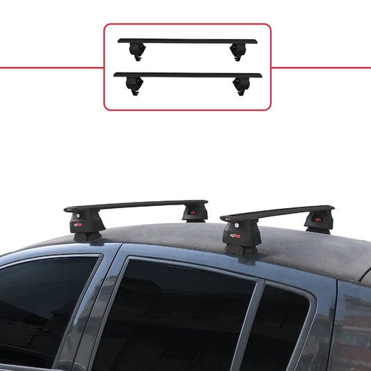 Kompatibel mit Renault Clio 3 2006-2012 ACE-4 Relingträger Dachträger Auto Gepäckträger Schwarz Aluminium 2 Stangen