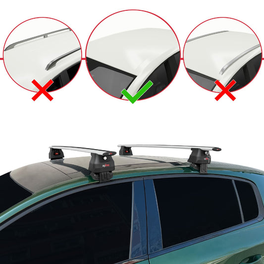 Kompatibel mit Peugeot 308 III (P5) 2021-2025 ACE-4 Relingträger Dachträger Auto Gepäckträger Grau Aluminium 2 Stangen