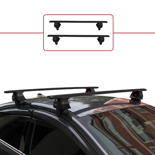 Kompatibel mit Renault Fluence 2009-2015 ACE-4 Relingträger Dachträger Auto Gepäckträger Schwarz Aluminium 2 Stangen