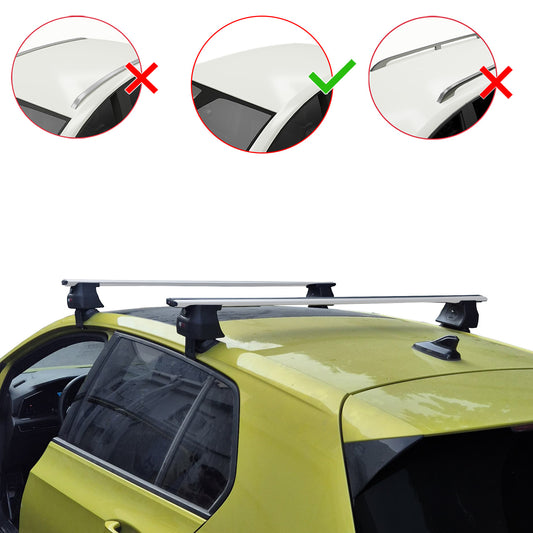 Kompatibel mit Volkswagen Golf 8 (CD1) 2020-2025 ACE-4 Relingträger Dachträger Auto Gepäckträger Grau Aluminium 2 Stangen