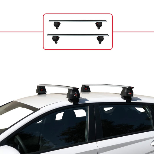 Kompatibel mit Hyundai i20 III (BC3) 2020-2025 ACE-4 Relingträger Dachträger Auto Gepäckträger Grau Aluminium 2 Stangen