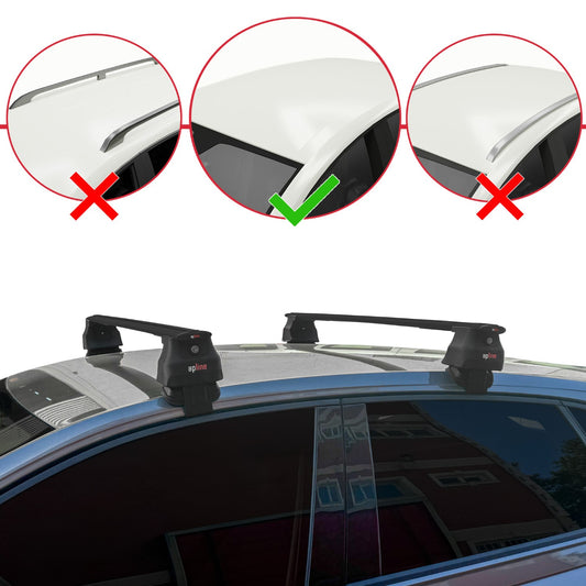 Kompatibel mit Volkswagen Polo 6 (AE1) 2021-2025 ACE-4 Relingträger Dachträger Auto Gepäckträger Schwarz Aluminium 2 Stangen