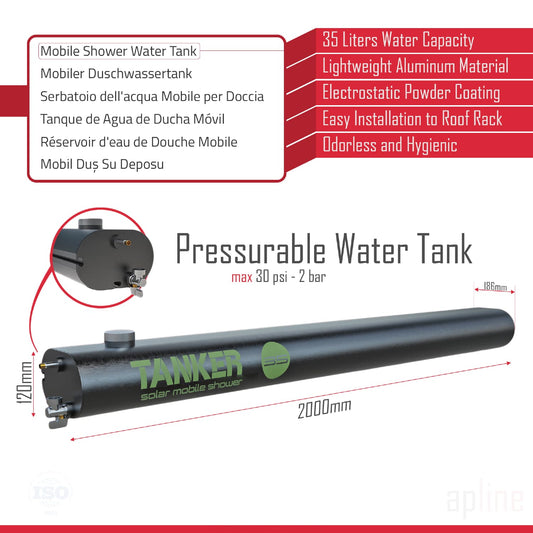 Tanker Solar Shower 35 Liter Druckduschtank