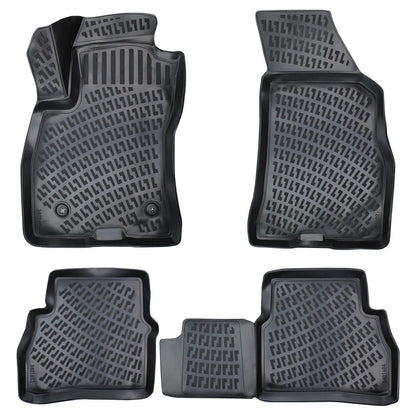 Compatible avec Fiat Doblo 2 2015-2022 4D Tapis de Voiture Noir
