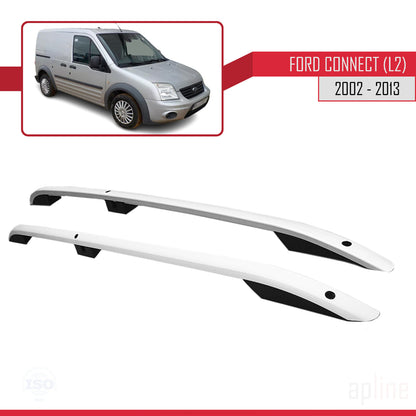 Kompatibel mit Ford Transit/Tourneo Connect 2002–2013 (langer Radstand L2/H1) Dachreling, Dachgepäckträger, Grau