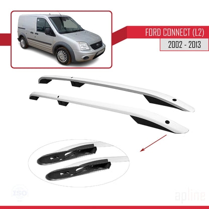 Kompatibel mit Ford Transit/Tourneo Connect 2002–2013 (langer Radstand L2/H1) Dachreling, Dachgepäckträger, Grau