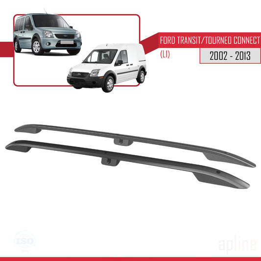 Kompatibel mit Ford Transit/Tourneo Connect 2002–2013 (kurzer Radstand L1/H1) Dachreling, Dachgepäckträger, schwarz