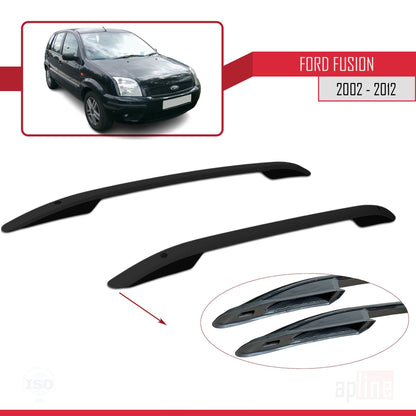 Passend für Ford Fusion 2002–2012 (kurzer Radstand L1/H1) Dachreling/Dachträger (Klebemodell), Schwarz