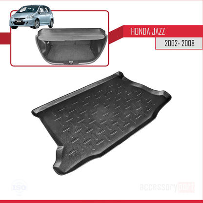 Kompatibel mit Honda Jazz (GD) 2002-2008 Flexibel Kofferraumwanne Laderaumwanne Schwarz