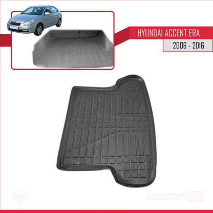 Kofferraumwanne für Hyundai Accent Era 2006-2016 Flexibel Laderaumwanne SCHWARZ