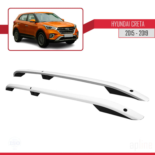 Compatible avec Hyundai Creta 2015-2019 (Empattement Court L1/H1) Rails de Toit Porte-bagages sur le Toit (Modèle Adhésif) Gris