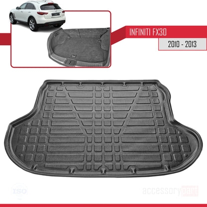 Kompatibel mit Infiniti FX30d 2010-2013 Flexibel Kofferraumwanne Laderaumwanne Schwarz