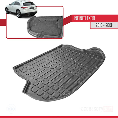 Kompatibel mit Infiniti FX30d 2010-2013 Flexibel Kofferraumwanne Laderaumwanne Schwarz