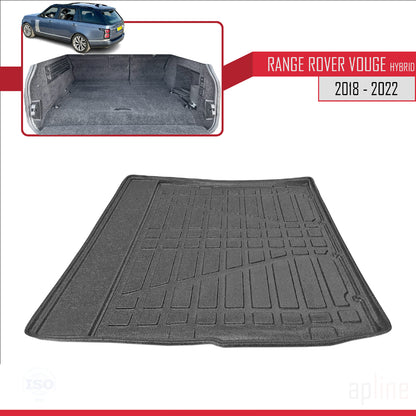 Kompatibel mit Land Rover Range Rover Vogue (Hibrit) 2018-2022 Flexibel Kofferraumwanne Laderaumwanne Schwarz