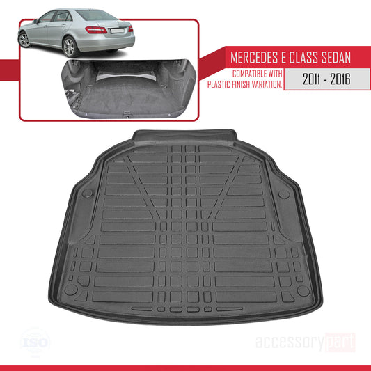 Kompatibel mit Mercedes E Klasse 4 (W212) 2010-2015 Flexibel Kofferraumwanne Laderaumwanne Schwarz