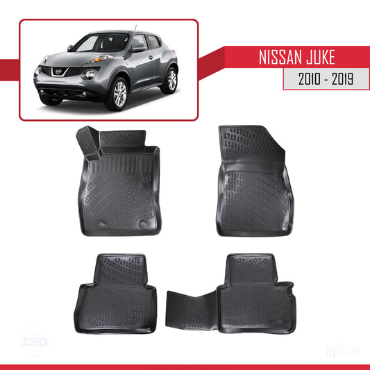 Kompatibel mit Nissan Juke (F15) 2010-2019 4D Gummimatten Schwarz