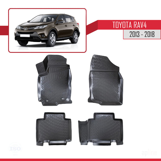 Kompatibel mit Toyota RAV4 IV (XA40) 2013-2018 4D Gummimatten Schwarz