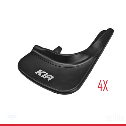 Compatible avec Kia Jeu de Bavettes Garde-boue Avant et Arrière de Voiture 4 Pcs Noir