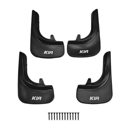 Compatible avec Kia Jeu de Bavettes Garde-boue Avant et Arrière de Voiture 4 Pcs Noir
