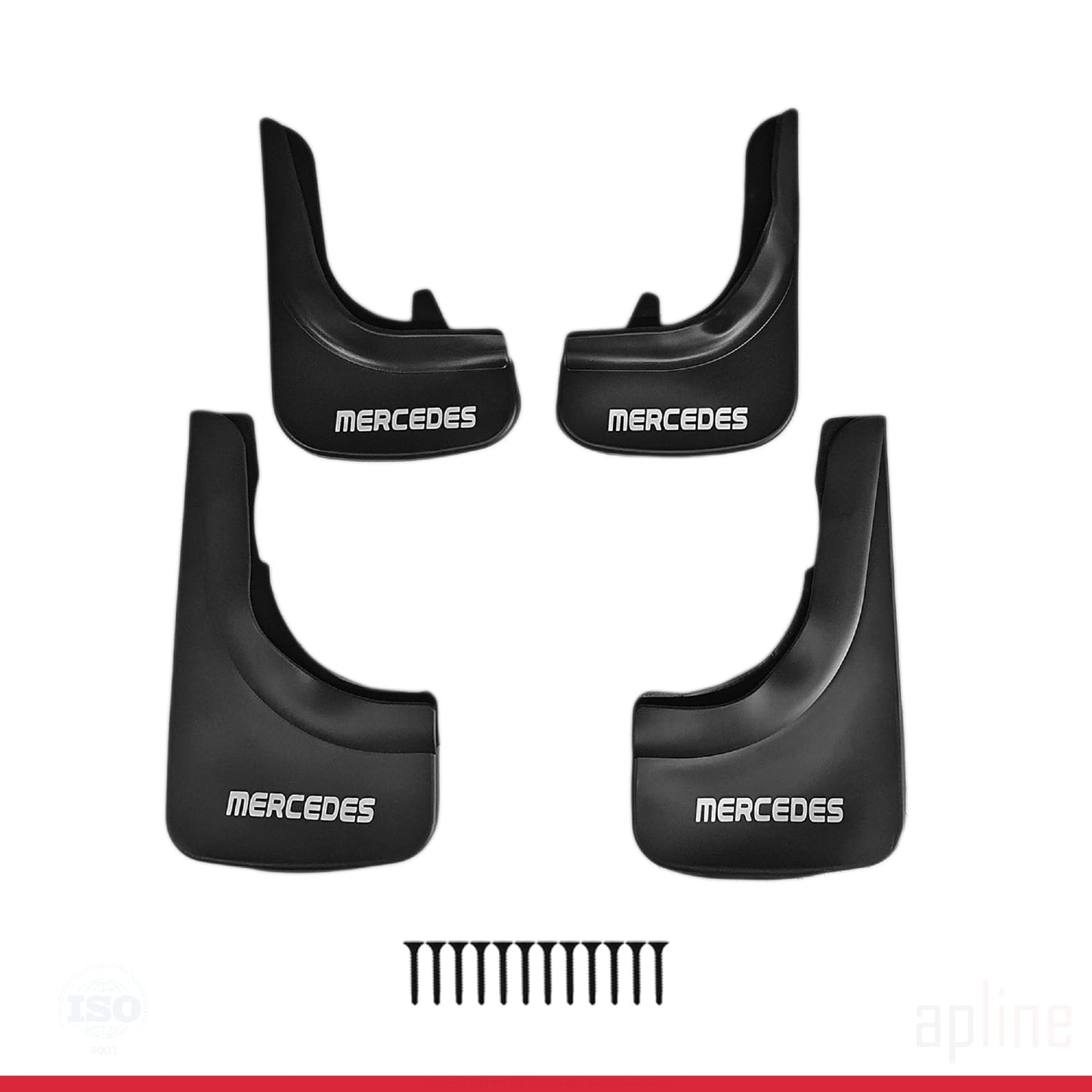 Compatible avec Mercedes Jeu de Bavettes Garde-boue Avant et Arrière de Voiture 4 Pcs Noir