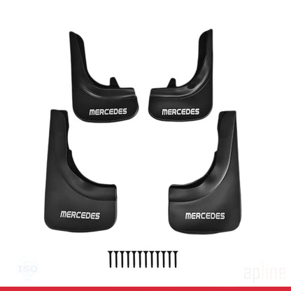 Compatible avec Mercedes Jeu de Bavettes Garde-boue Avant et Arrière de Voiture 4 Pcs Noir