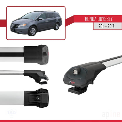 Kompatibel mit Honda Odyssey 2011-2017 ACE-1 Relingträger Dachträger Auto Gepäckträger Grau Aluminium 2 Stangen