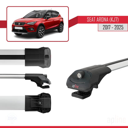 Kompatibel mit Seat Arona (KJ7) 2017-2025 ACE-1 Relingträger Dachträger Auto Gepäckträger Grau Aluminium 2 Stangen