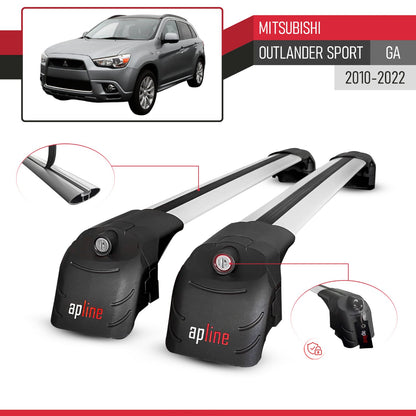 Kompatibel mit Mitsubishi Outlander Sport (GA) 2010-2022 ACE-2 Relingträger Dachträger Auto Gepäckträger Grau Aluminium 2 Stangen