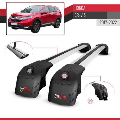 Kompatibel mit Honda CR-V 5 2017-2022 ACE-2 Relingträger Dachträger Auto Gepäckträger Grau Aluminium 2 Stangen