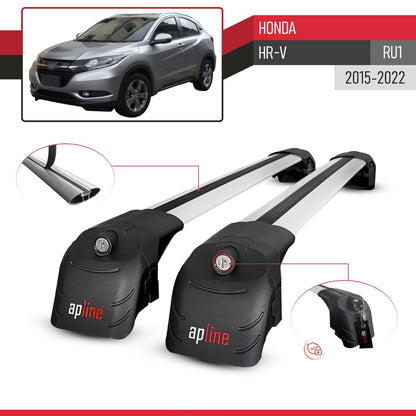 Kompatibel mit Honda HR-V 2016-2022 ACE-2 Relingträger Dachträger Auto Gepäckträger Grau Aluminium 2 Stangen