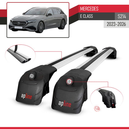 Compatible with Mercedes E-Class Estate 2021-2025 ACE-2 Car Roof Rack Cross Bar Grey Aluminium 2 Bars