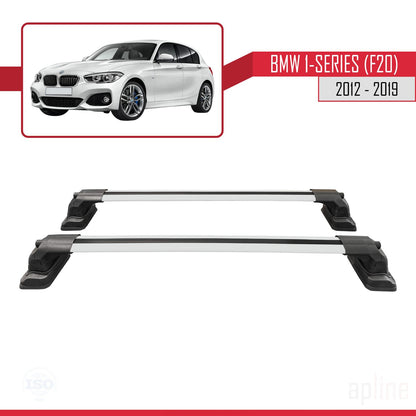 Compatible avec BMW Série 1 (F20) 2012-2019 ACE-3 Barres de Toit Railing Porte-Bagages de Voiture Gris Aluminium 2 Barres