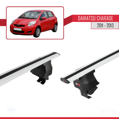 Compatible avec Daihatsu Charade 2011-2013 ACE-4 Barres de Toit Railing Porte-Bagages de Voiture Gris Aluminium 2 Barres