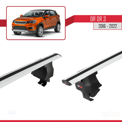 Compatible avec DR DR3 2016-2022 ACE-4 Barres de Toit Railing Porte-Bagages de Voiture Gris Aluminium 2 Barres