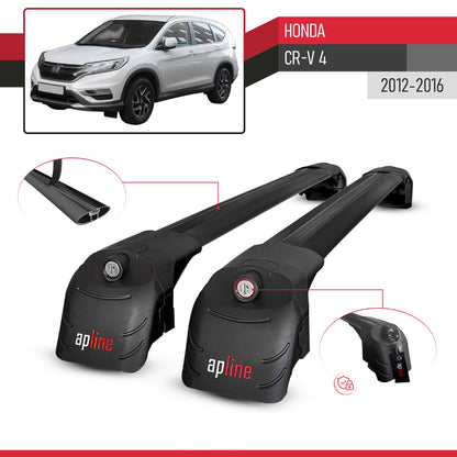Kompatibel mit Honda CR-V 4 2012-2016 ACE-2 Relingträger Dachträger Auto Gepäckträger Schwarz Aluminium 2 Stangen