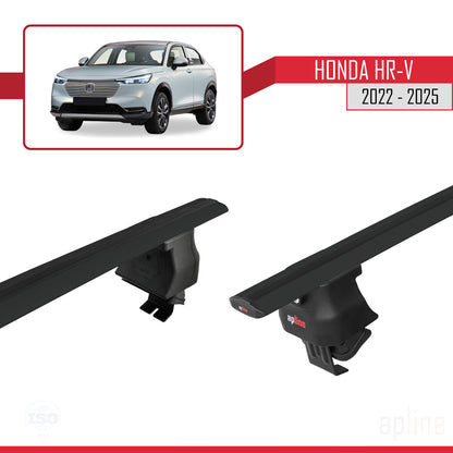 Compatible avec Honda HR-V 3 2022-2025 ACE-4 Barres de Toit Railing Porte-Bagages de Voiture Noir Aluminium 2 Barres